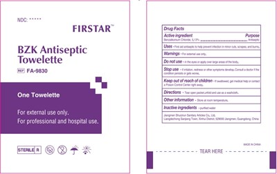 Principal Display Panel (Firstar Bzk Antiseptic Towelette)